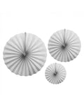 3x Dekofächer weiß 20cm, 30cm, 40cm