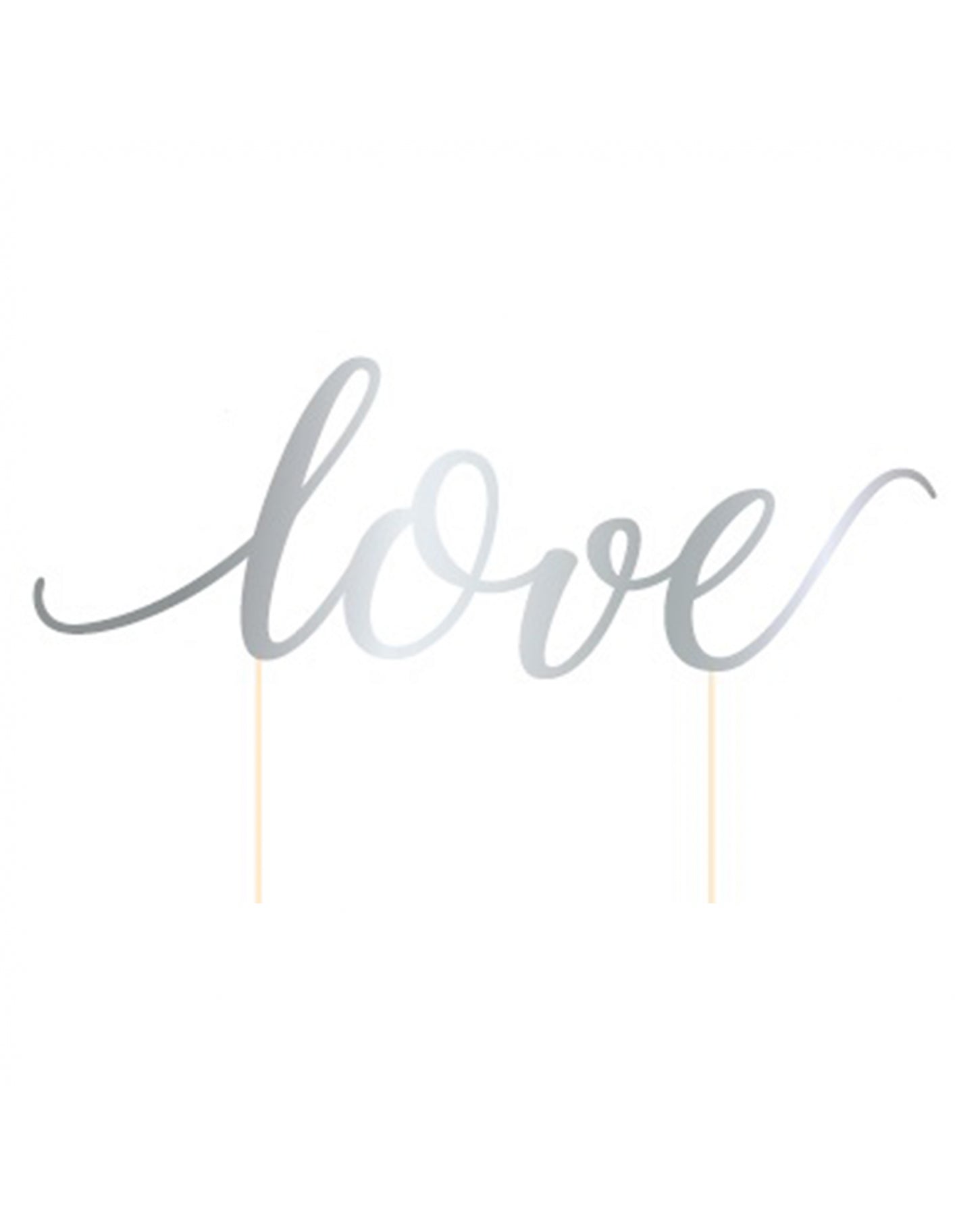 Cake Topper Love silber