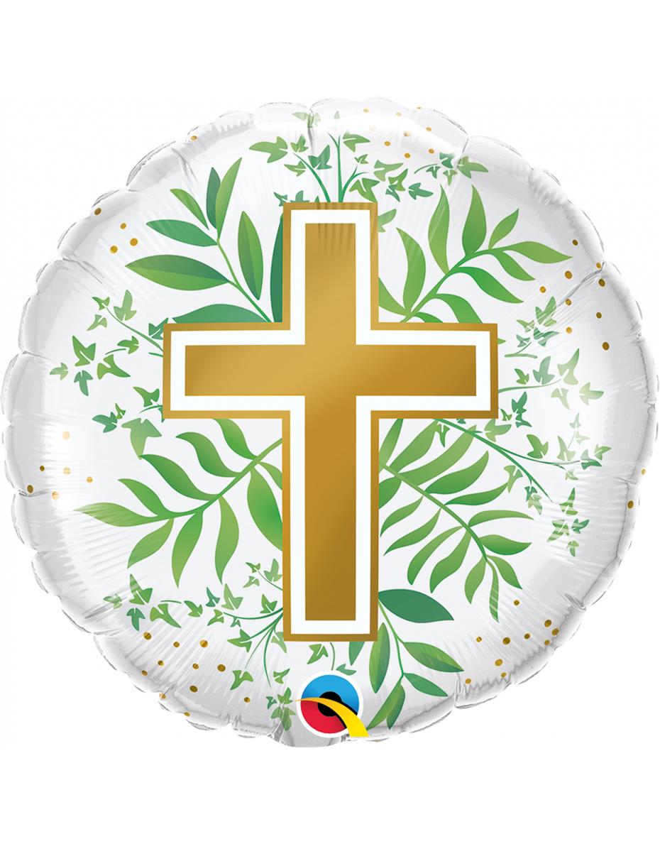 Folienballon 45cm Kreuz Kommunion