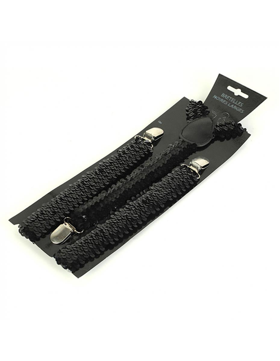 Hosenträger Pailletten schwarz