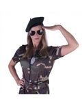 Set Army Mütze, Brille, Kette
