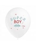 8x Latexballon weiß Super Boy 30cm