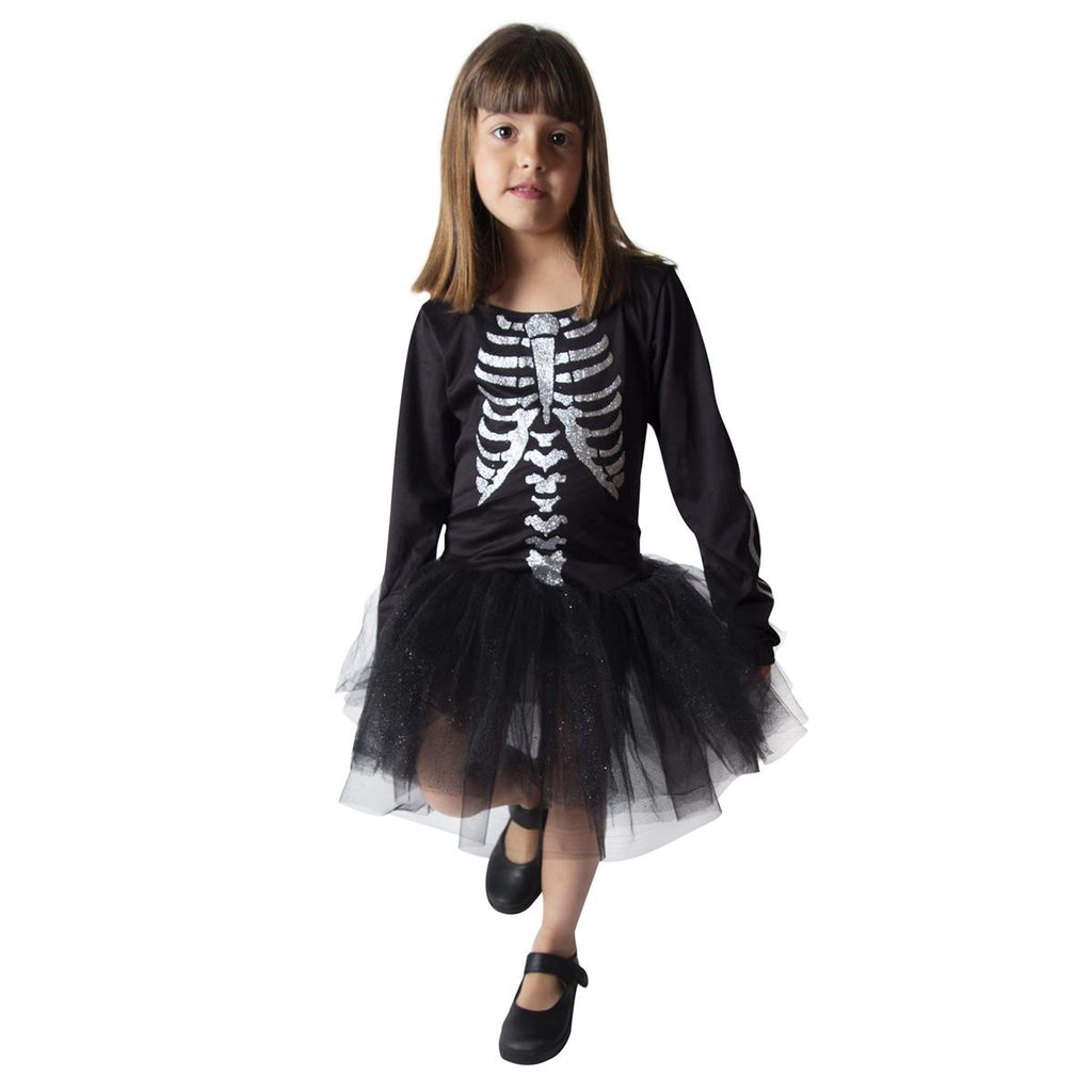 Kostüm Skelett Tutu Kinder (5-6)