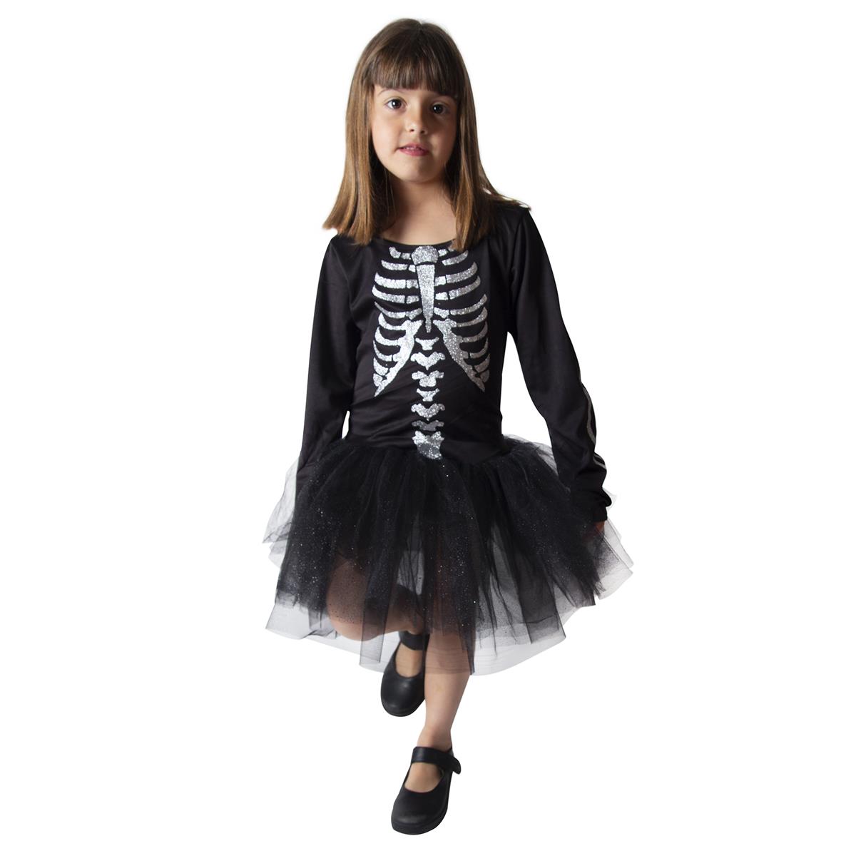 Kostüm Skelett Tutu Kinder (5-6)