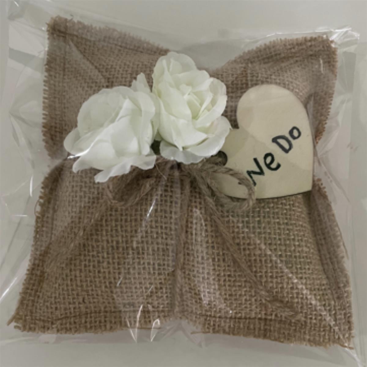 Ringkissen Jute Rosen Herz Holz We Do