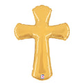 Folienballon Kreuz gold 110cm