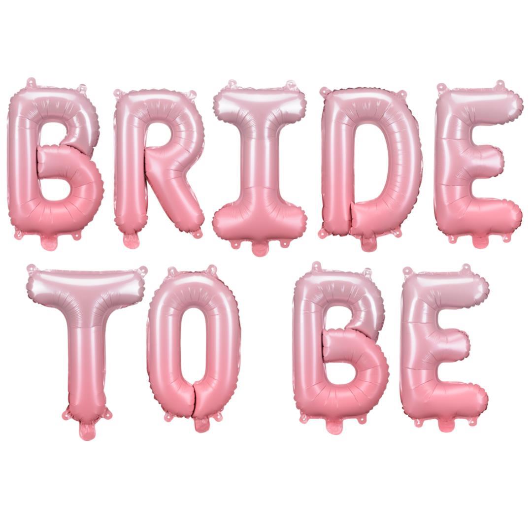Folienballon Schriftzug (Bride to be) rosa 35cm Höhe
