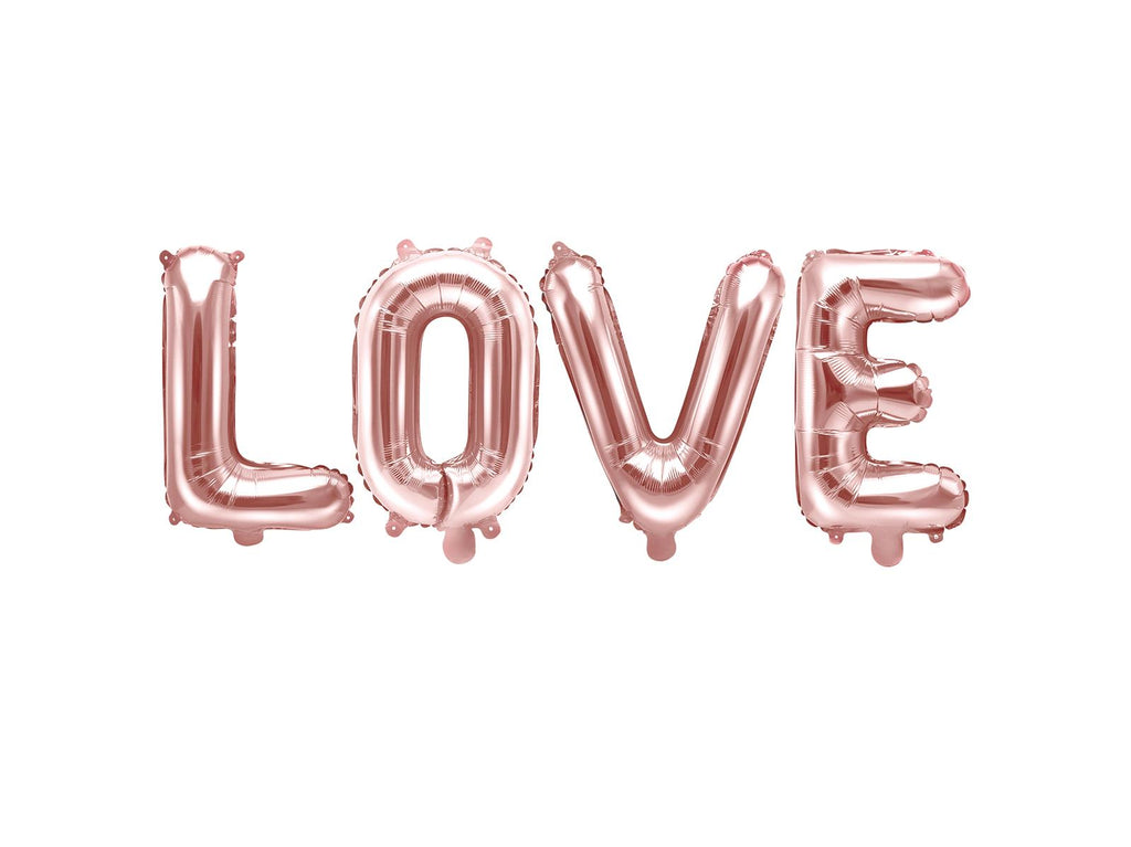 Folienballon Schriftzug (Love) rosegold 35cm Höhe