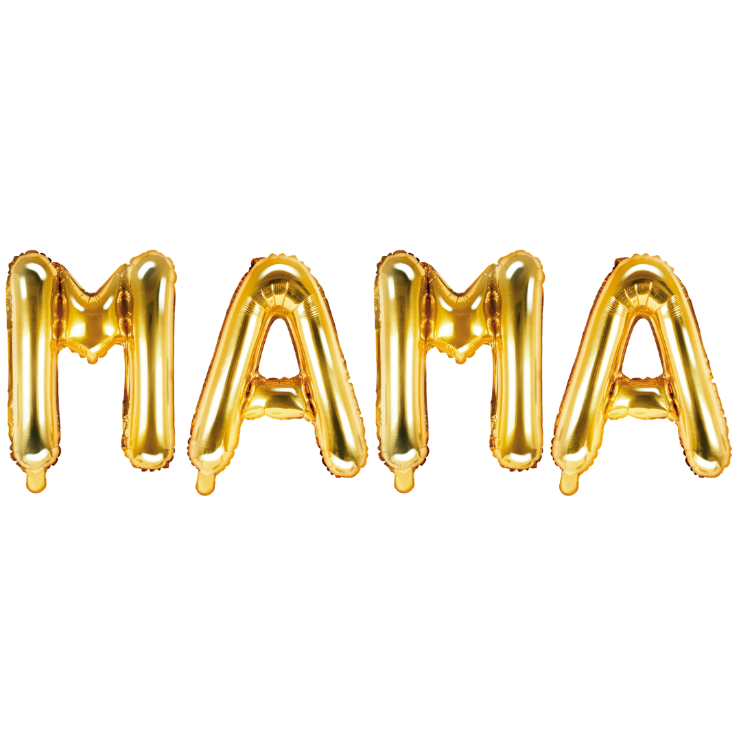 Folienballon Schriftzug (Mama) gold 35cm Höhe