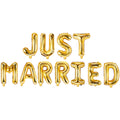 Folienballon Schriftzug (Just Married) gold 35cm Höhe