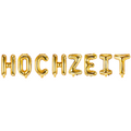Folienballon Schriftzug (Hochzeit) gold 35cm Höhe