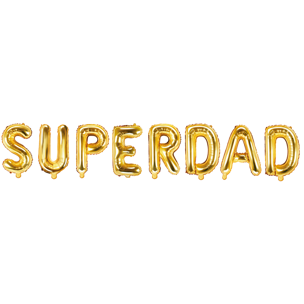 Folienballon Schriftzug (Superdad) gold 35cm Höhe