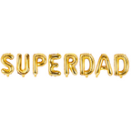 Folienballon Schriftzug (Superdad) gold 35cm Höhe