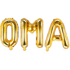 Folienballon Schriftzug (Oma) gold 35cm Höhe