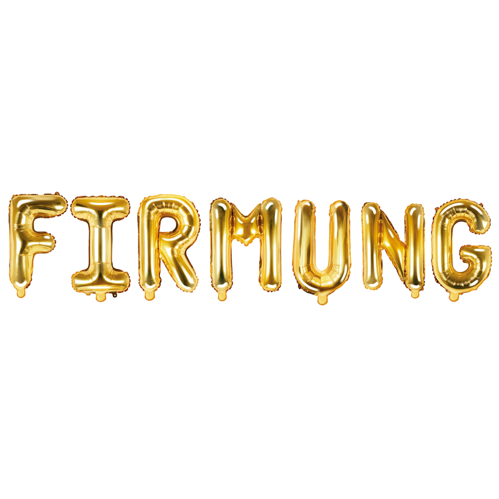 Folienballon Schriftzug (Firmung) gold 35cm Höhe