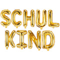 Folienballon Schriftzug (Schulkind) gold 35cm Höhe