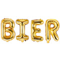 Folienballon Schriftzug (Bier) gold 35cm Höhe