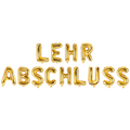 Folienballon Schriftzug (Lehrabschluss) gold 35cm Höhe