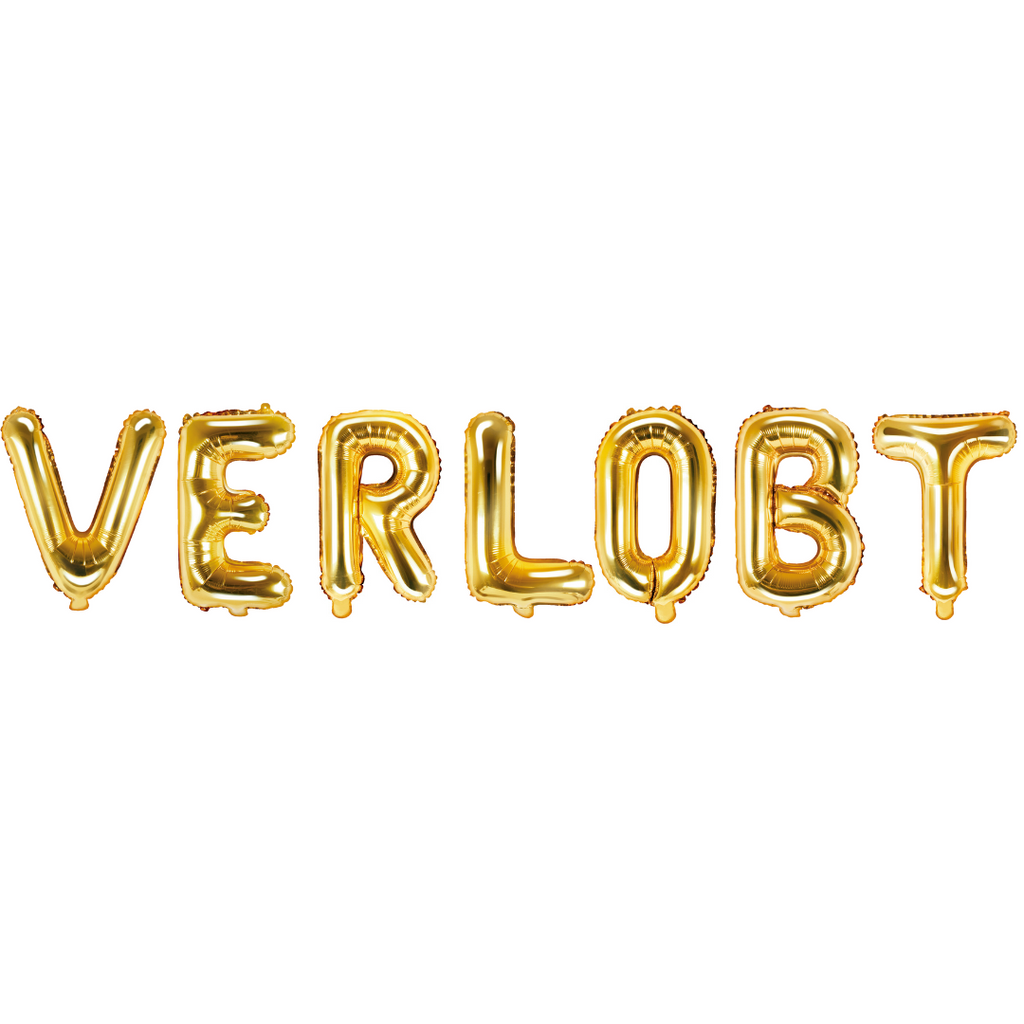Folienballon Schriftzug (Verlobt) gold 35cm Höhe
