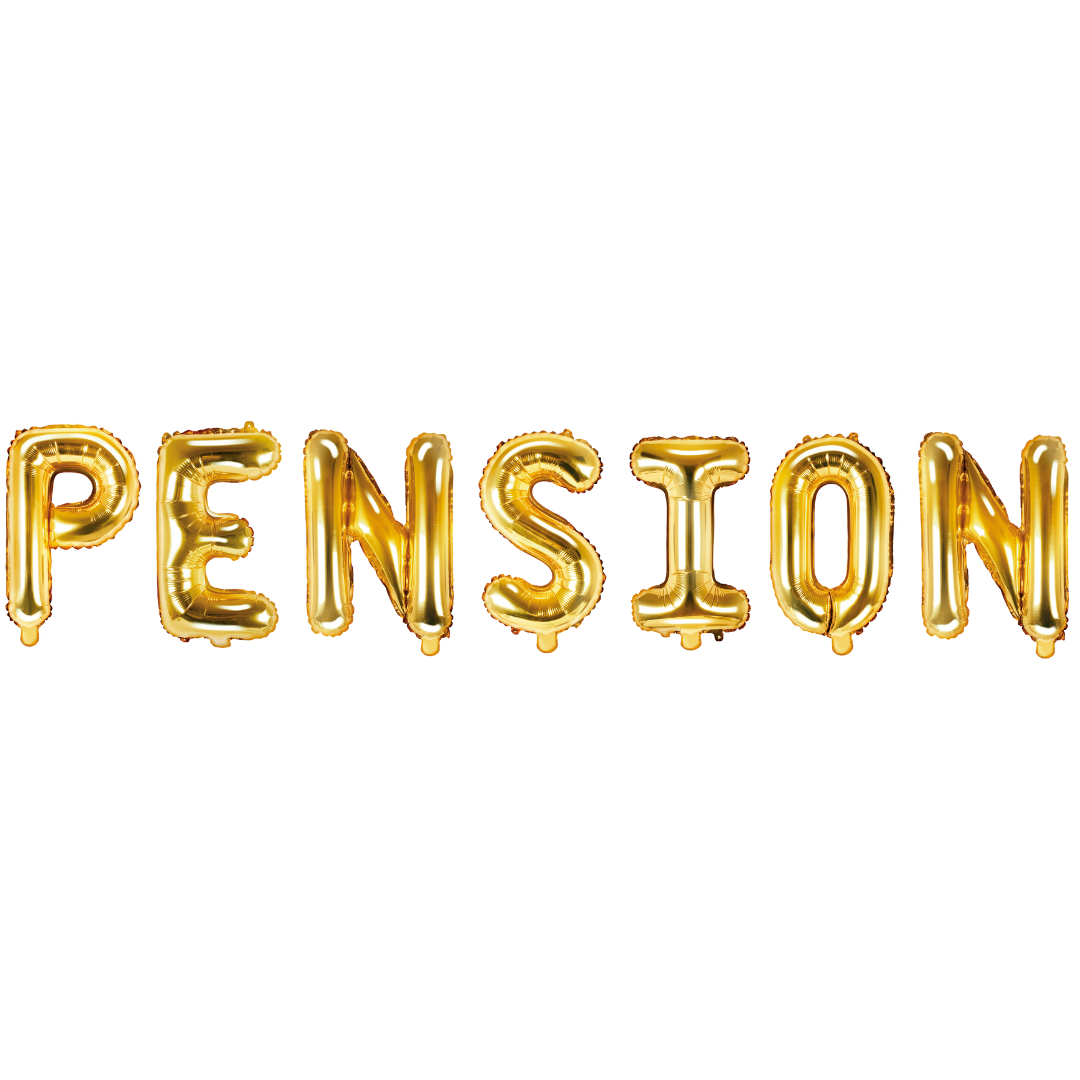 Folienballon Schriftzug (Pension) gold 35cm Höhe