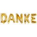 Folienballon Schriftzug (Danke) gold 35cm Höhe