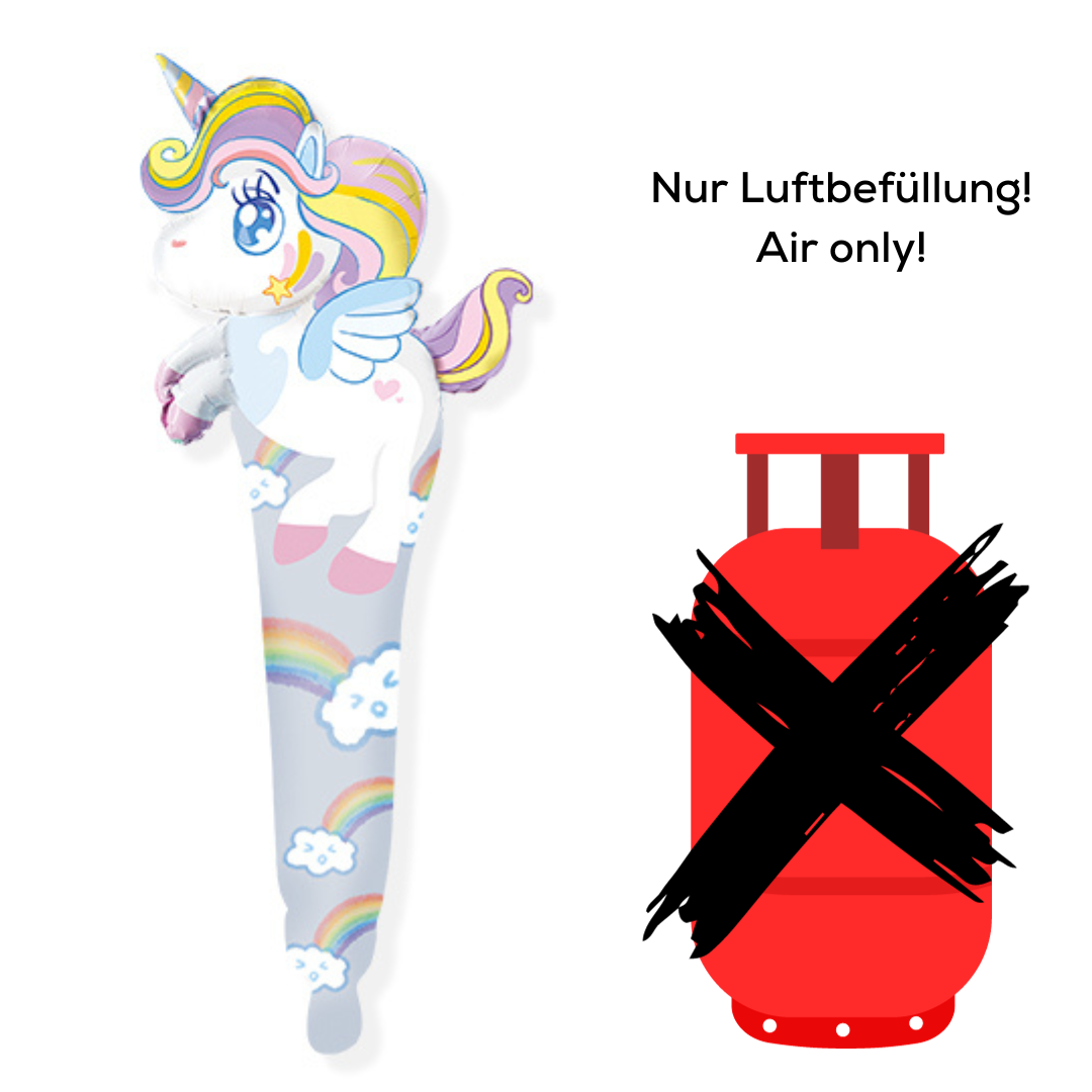 8x Mini-Folienballon Einhorn 50cm