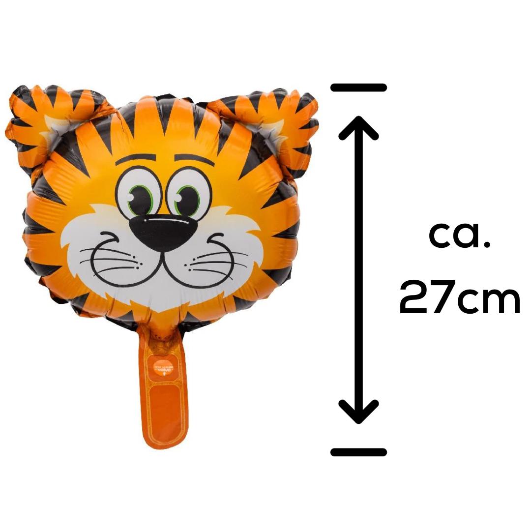 8x Mini-Folienballon (je 2x Zebra, Giraffe, Affe, Tiger)