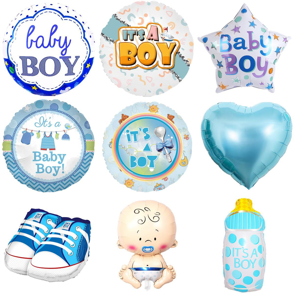 Party Austria 9x Folienballon Baby Boy 45cm/60cm