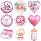 Party Austria 9x Folienballon Baby Girl 45cm/60cm