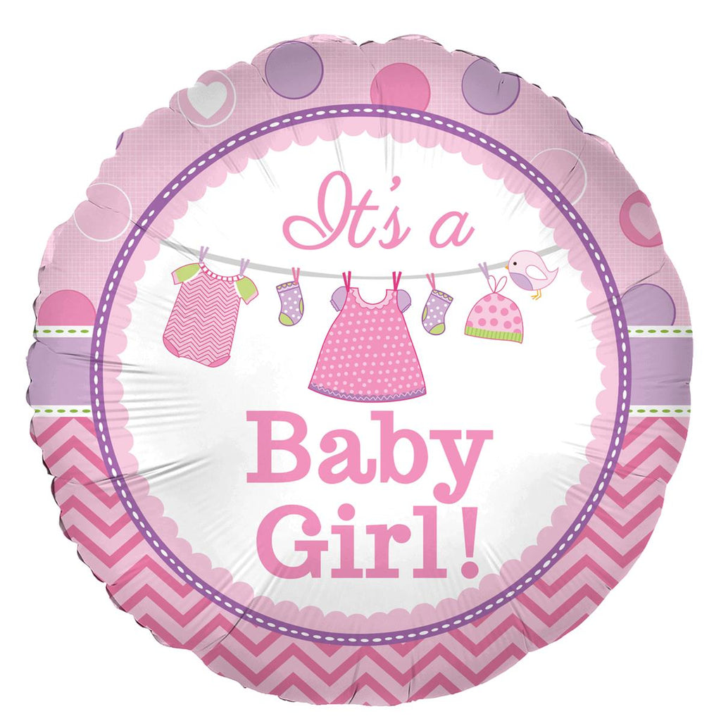 Party Austria 9x Folienballon Baby Girl 45cm/60cm