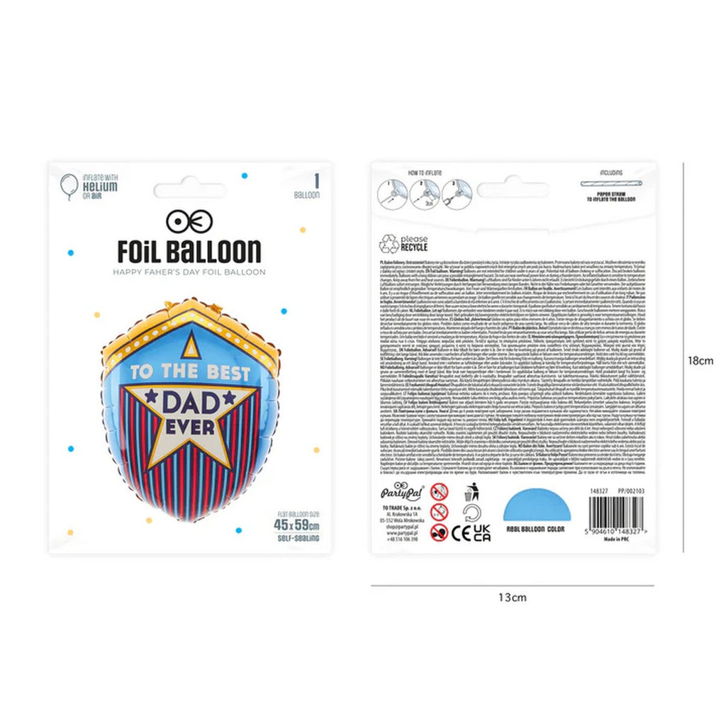 Folienballon Best Dad Ever 50cm