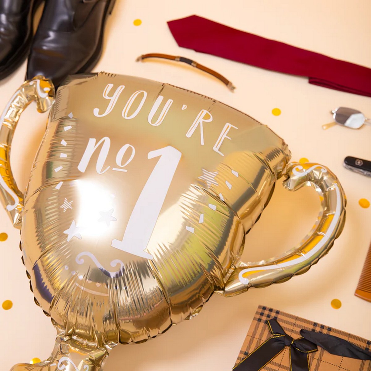 Folienballon Pokal Youre No. 1 gold 70cm