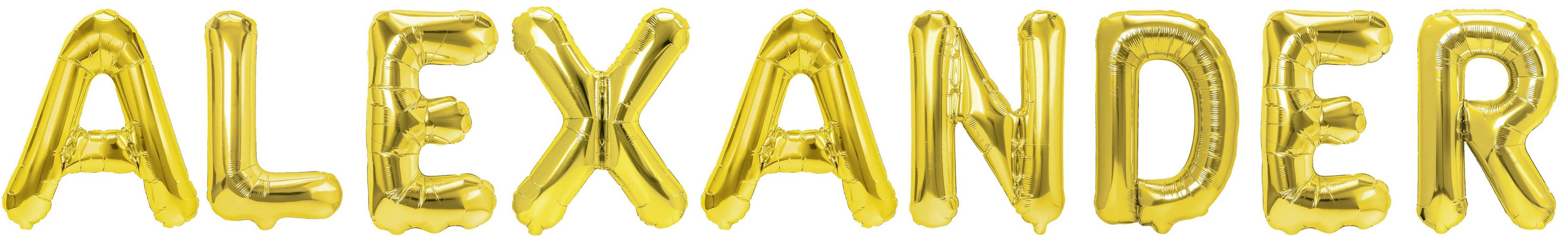Folienballon Schriftzug männliche Namen (Alexander) 35cm Höhe