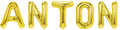 Banner männliche Namen (Anton) 16x12cm weiß