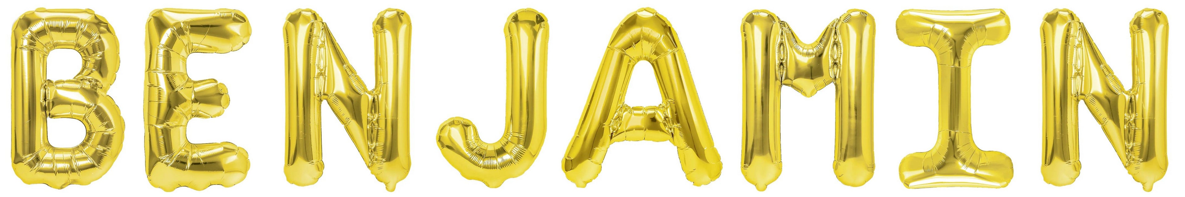 Folienballon Schriftzug männliche Namen (Benjamin) 35cm Höhe