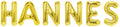 Banner männliche Namen (Hannes) 16x12cm weiß