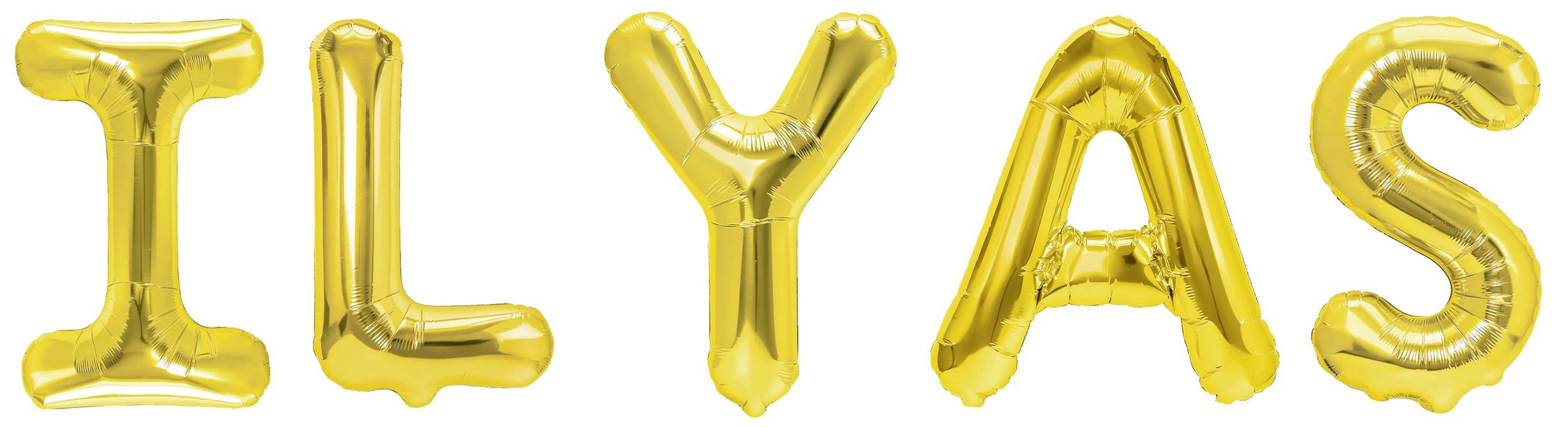 Folienballon Schriftzug männliche Namen (Ilyas) 35cm Höhe