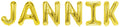 Banner männliche Namen (Jannik) 16x12cm weiß
