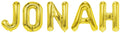 Banner männliche Namen (Jonah) 16x12cm weiß