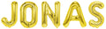 Folienballon Schriftzug männliche Namen (Jonas) 35cm Höhe