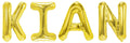 Folienballon Schriftzug männliche Namen (Kian) 35cm Höhe