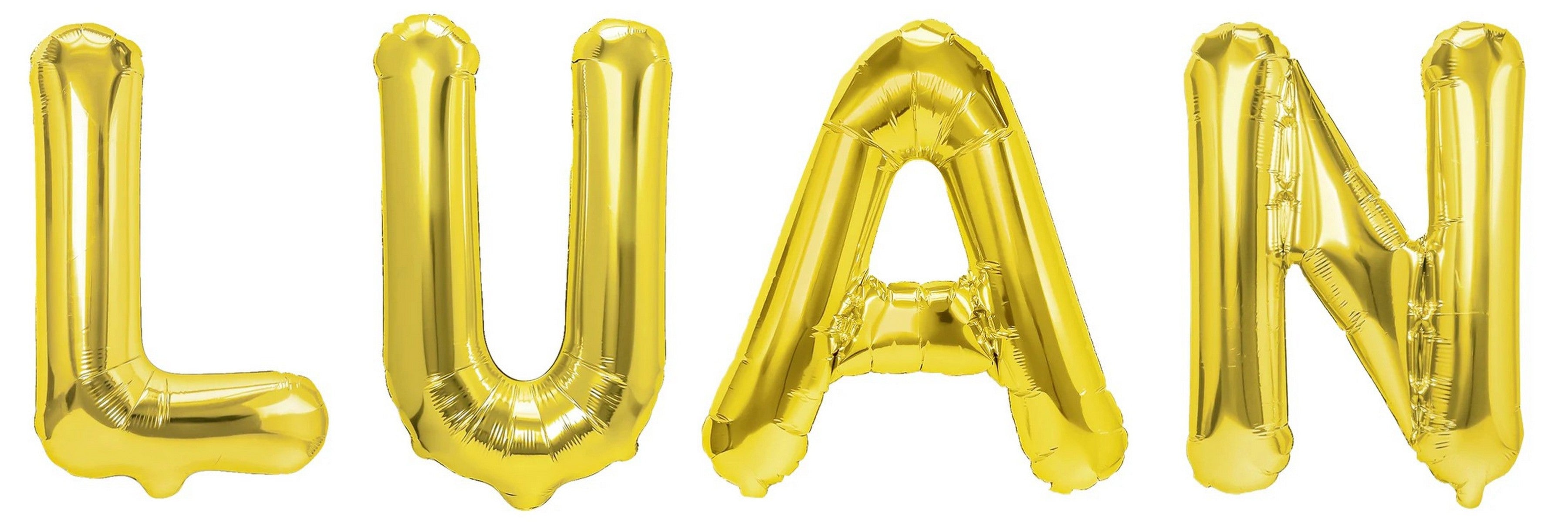 Folienballon Schriftzug männliche Namen (Luan) 35cm Höhe