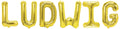 Banner männliche Namen (Ludwig) 16x12cm weiß