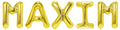 Banner männliche Namen (Maxim) 16x12cm weiß