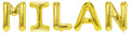 Folienballon Schriftzug männliche Namen (Milan) 35cm Höhe