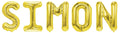 Banner männliche Namen (Simon) 16x12cm weiß