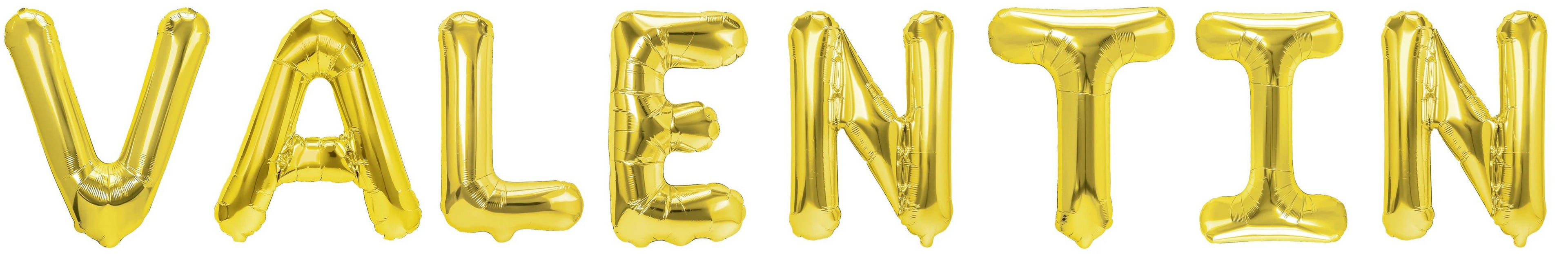 Folienballon Schriftzug männliche Namen (Valentin) 35cm Höhe