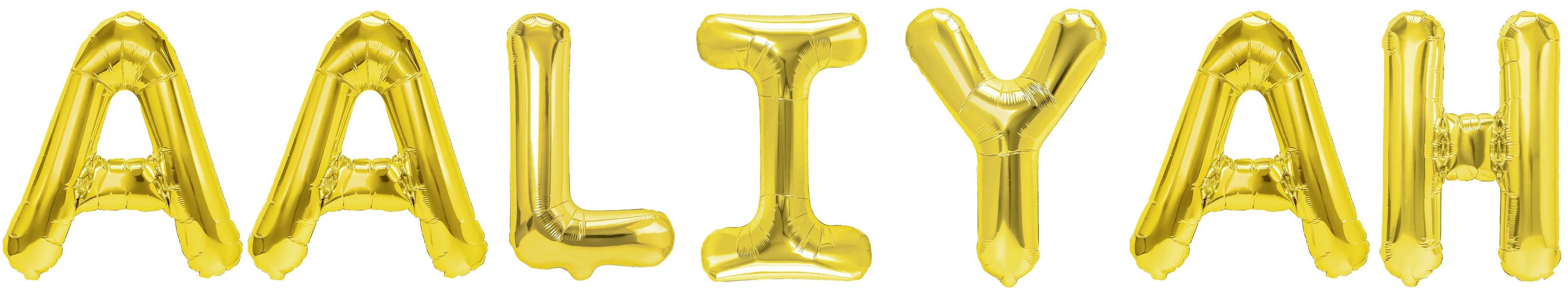 Folienballon Schriftzug weibliche Namen (Aaliyah) 35cm Höhe