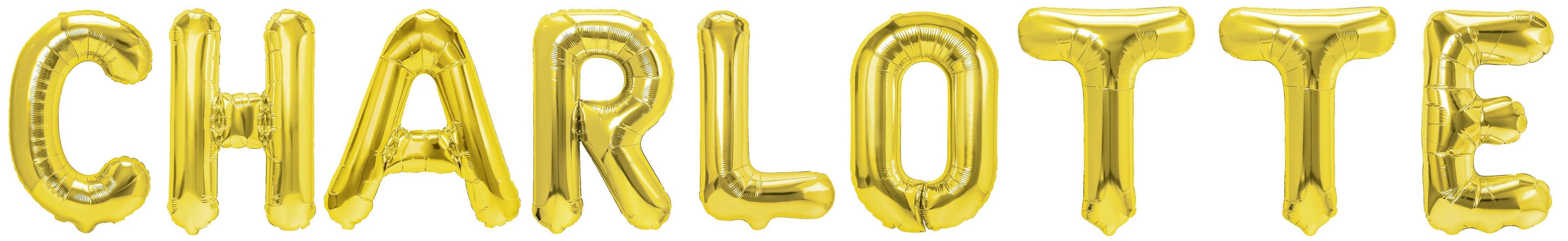 Folienballon Schriftzug weibliche Namen (Charlotte) 35cm Höhe
