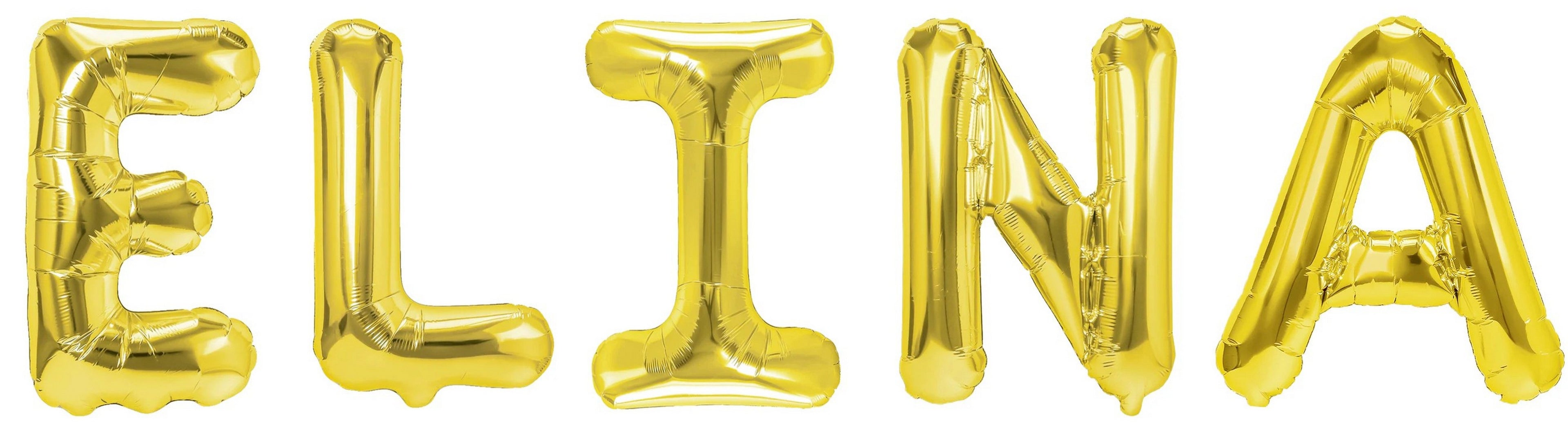Folienballon Schriftzug weibliche Namen (Elina) 35cm Höhe